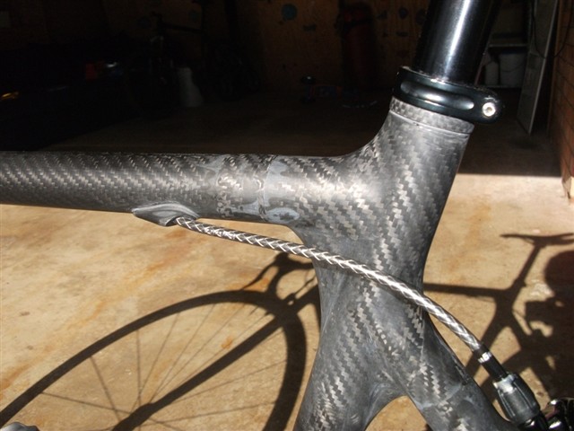 sanding carbon bike frame
